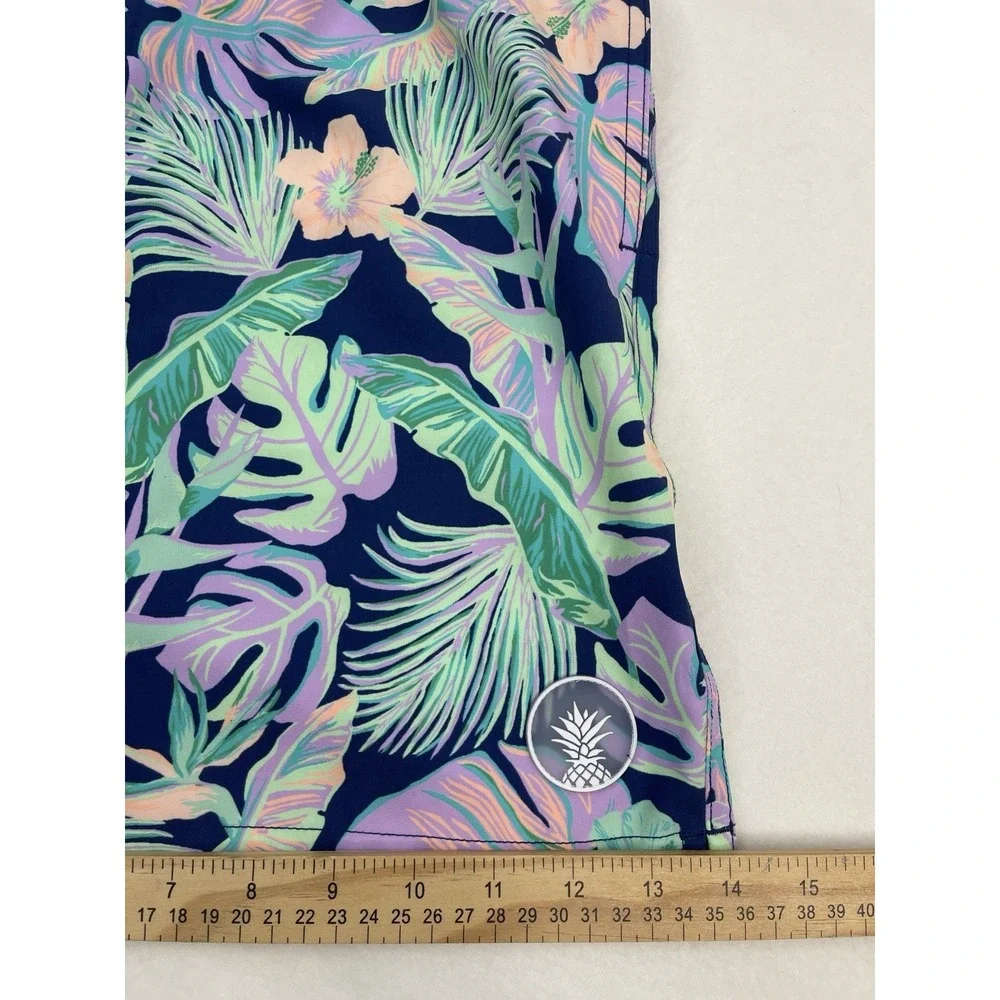 Chubbies‎ Shorts Mens 2XL Blue Tropical Floral Swim Trunks 5.5 Inseam Lined Mesh